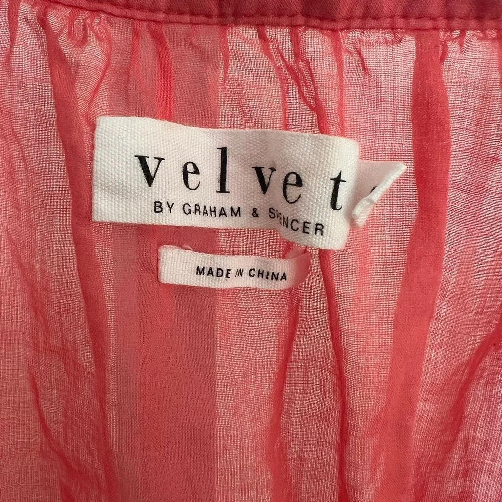 Velvet by Graham & Spencer Embroidered Boho Blouse Size Small - Picture 4 of 6